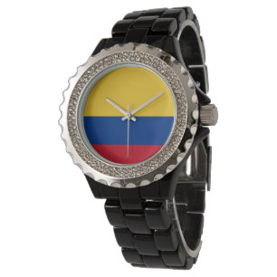 Kolumbien-Flagge Armbanduhr