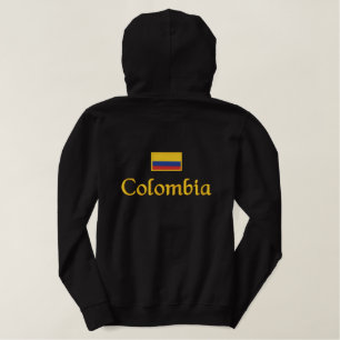 Kolumbien-Flagge Bestickter Hoodie