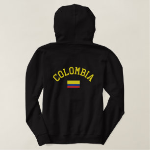 Kolumbien-Flagge Bestickter Hoodie