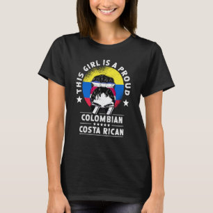 Kolumbien Flagge Costa Rica Große Frauen Mädchen B T-Shirt