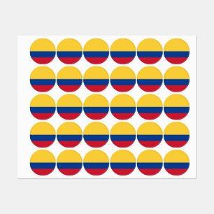 Kolumbien-Flagge Etiketten