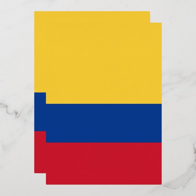 Kolumbien-Flagge Folieneinladung (Vorderseite/Rückseite)