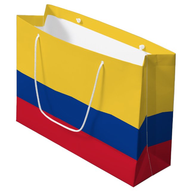 Kolumbien-Flagge Große Geschenktüte (Vorderseite Schrägansicht)