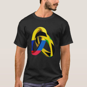 Kolumbien Flagge Jamaika Grossring Ehe Hochzeit T-Shirt