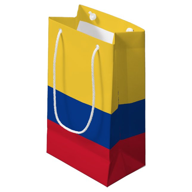 Kolumbien-Flagge Kleine Geschenktüte (Vorderseite Schrägansicht)