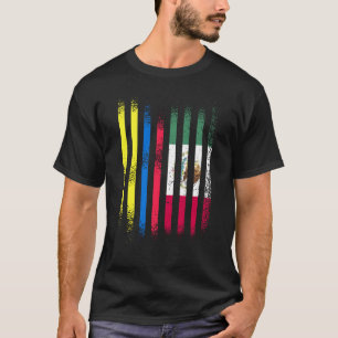 Kolumbien-Flagge Mexiko-Heimische Länderflaggen St T-Shirt