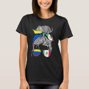 Kolumbien Flagge Mexiko Mädchen wachsen Land T-Shirt