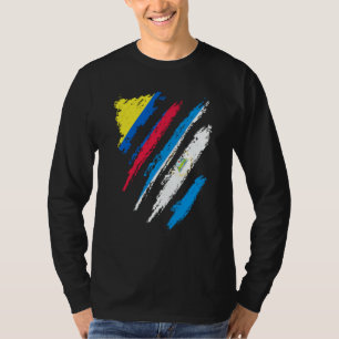 Kolumbien-Flagge Nicaragua Gewachsen Patriotisches T-Shirt