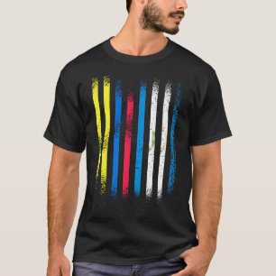 Kolumbien Flagge Nicaragua Grown Country Flags Str T-Shirt