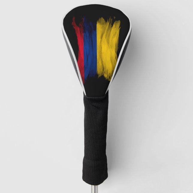 Kolumbien-Flagge-Pinselstrich, nationale Flagge Golf Headcover (Vorderseite)