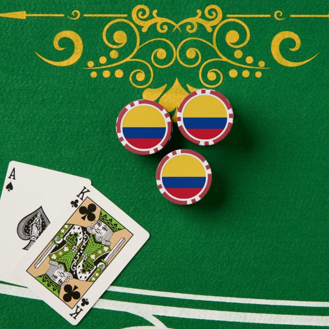 Kolumbien-Flagge Pokerchips (Pokertisch (Stapel))
