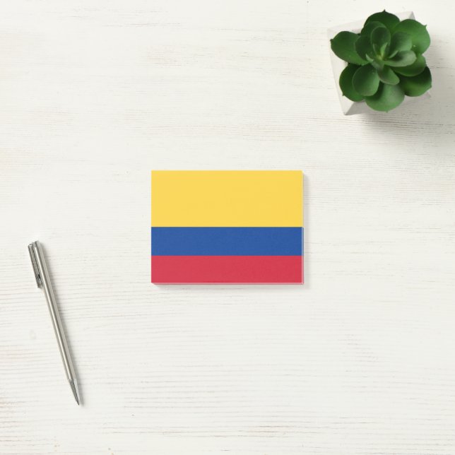Kolumbien-Flagge Post-it Klebezettel (Büro)