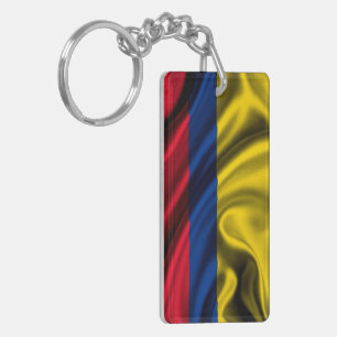 Kolumbien-Flagge Stoff Schlüsselanhänger