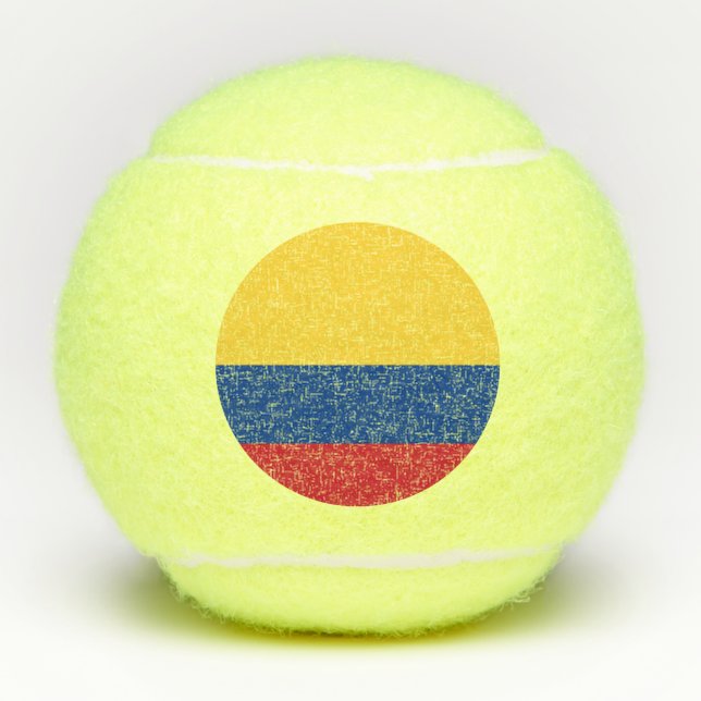 Kolumbien-Flagge Tennisbälle (Vorderseite)