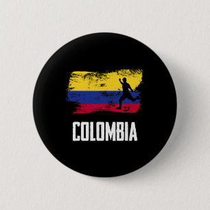 Kolumbien-Flagge Trikot kolumbianische Fußballmann Button