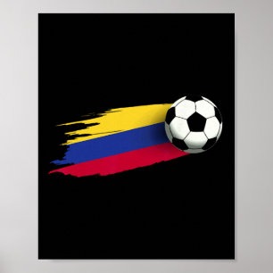 Kolumbien-Flagge-Trikot kolumbianische Fußballmann Poster