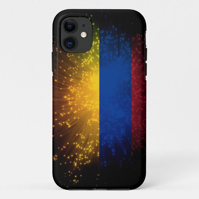 Kolumbien-Flaggen-Feuerwerk Case-Mate iPhone Hülle (Rückseite)