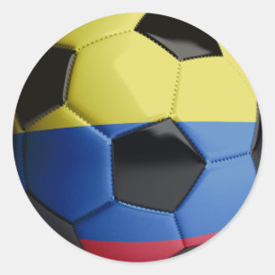 Kolumbien-Flaggen-Fußball Runder Aufkleber