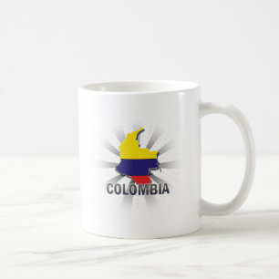 Kolumbien-Flaggen-Karte 2,0 Kaffeetasse