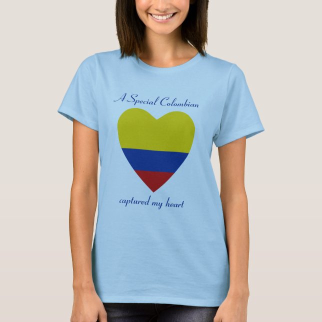 Kolumbien-Flaggen-Schatz-T - Shirt (Vorderseite)