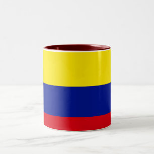 Kolumbien-Flaggen-Tasse Zweifarbige Tasse