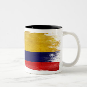 Kolumbien-Flaggen-Tasse Zweifarbige Tasse