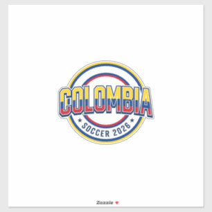 Kolumbien Fußball 2026 Fußball Fett Land Typograph Aufkleber