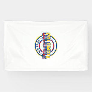 Kolumbien Fußball 2026 Fußball Fett Land Typograph Banner