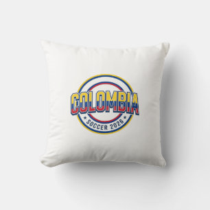Kolumbien Fußball 2026 Fußball Fett Land Typograph Kissen