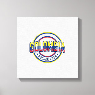 Kolumbien Fußball 2026 Fußball Fett Land Typograph Leinwanddruck