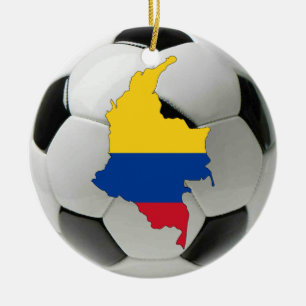 Kolumbien-Fußballfußballverzierung Keramikornament