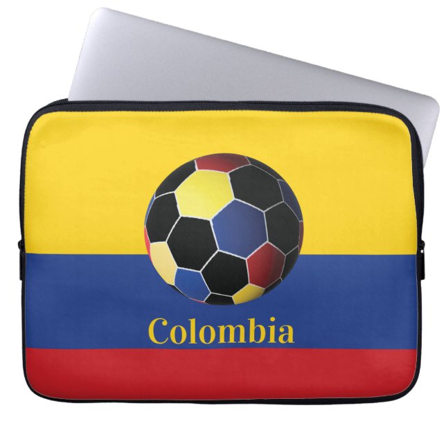 Kolumbien Fußballposter Laptopschutzhülle (Vorderseite)