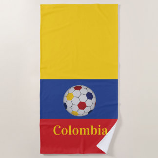 Kolumbien Fußballposter Strandtuch
