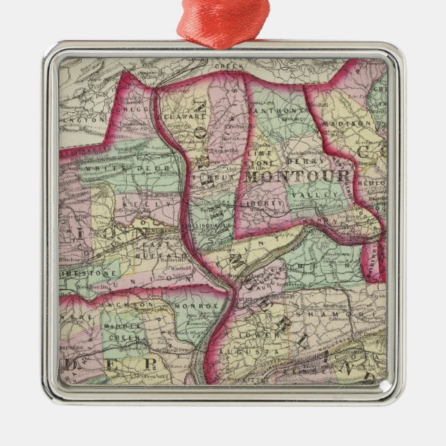 Kolumbien, Gewerkschaft, Snyder, Montour Ornament Aus Metall (Vorne)