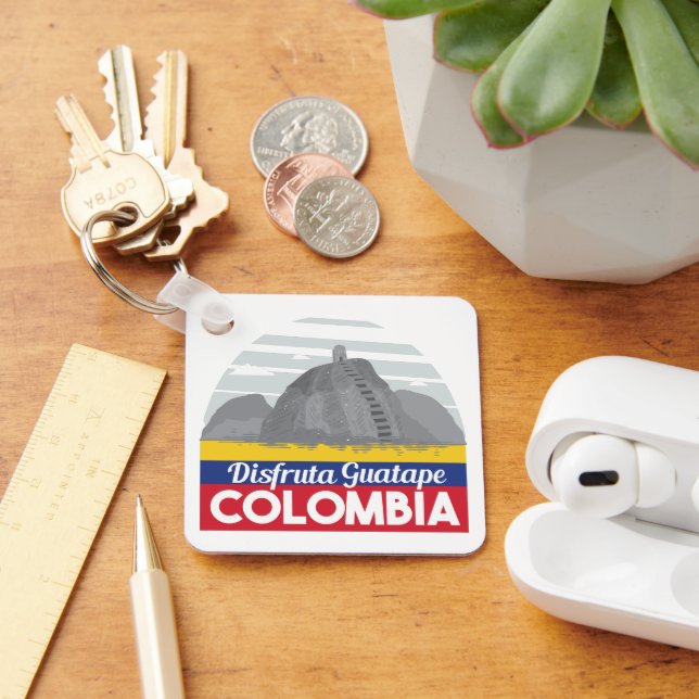 Kolumbien Guatape Vintage Travel Schlüsselanhänger (Schreibtisch)
