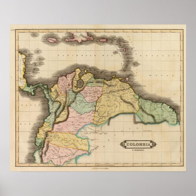 Kolumbien, Guayana Poster (Vorne)