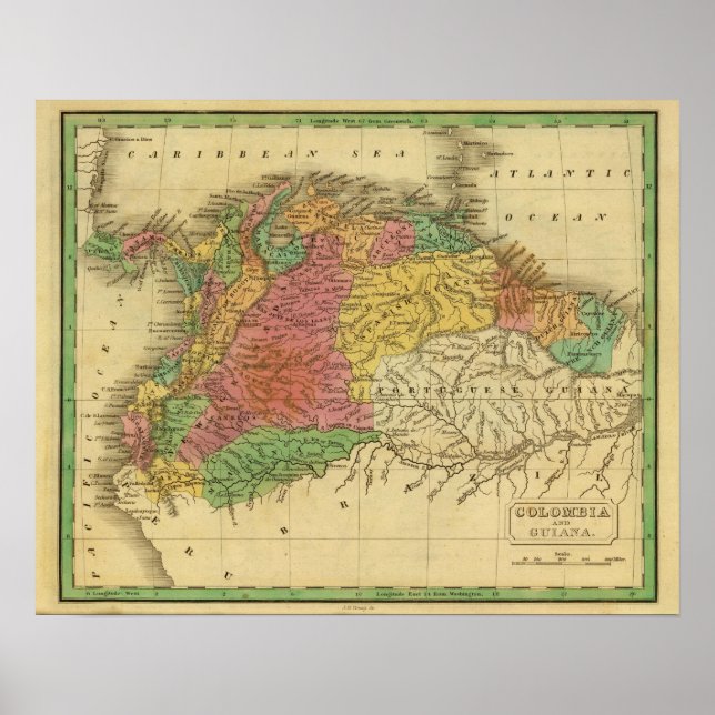 Kolumbien, Guyana Poster (Vorne)