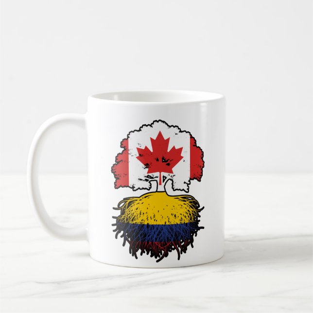 Kolumbien - kanadische Treuhandflagge in Kanada Kaffeetasse (Links)