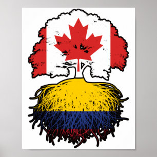 Kolumbien - kanadische Treuhandflagge in Kanada Poster