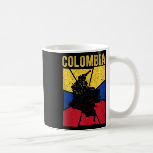 Kolumbien Karte Flagge Kolumbianischer Nationaler Kaffeetasse