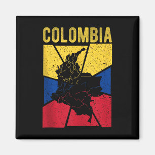 Kolumbien Karte Flagge Kolumbianischer Nationaler Magnet