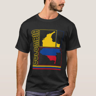 Kolumbien Karte Kolumbien Kolumbien Pride Ma T-Shirt