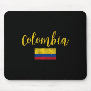 Kolumbien Kolumbianische Flagge Vintage Mousepad