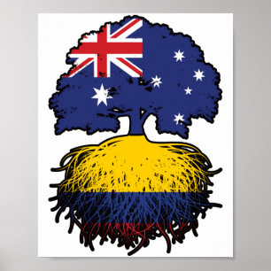 Kolumbien Kolumbien Australien Tree Roots Poster
