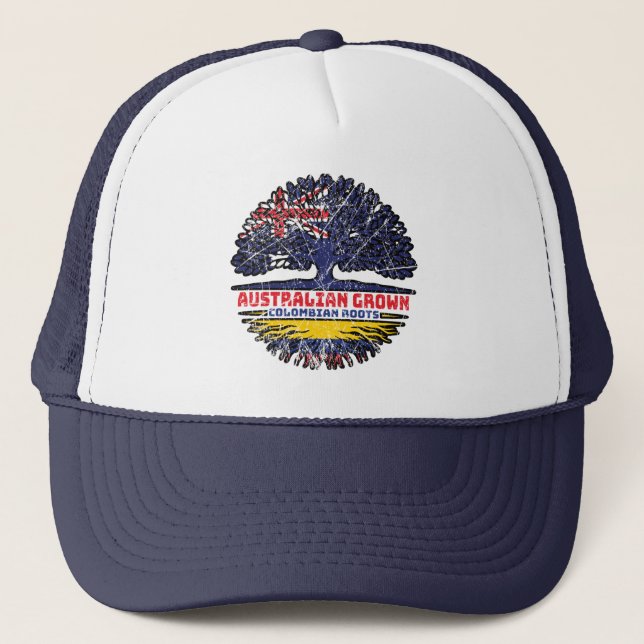 Kolumbien Kolumbien Australien Tree Roots Truckerkappe (Vorderseite)