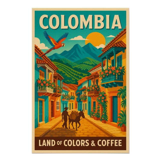 Kolumbien - Land der Farben und des Kaffees Poster (Vorderseite)