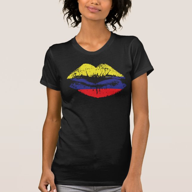 Kolumbien-Lippent-shirt Entwurf für Frauen T-Shirt (Vorderseite)