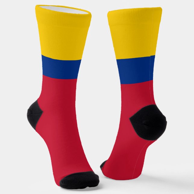 Kolumbien National Flag Fun Patriotic Kolumbien Socken (Gewinkelt)