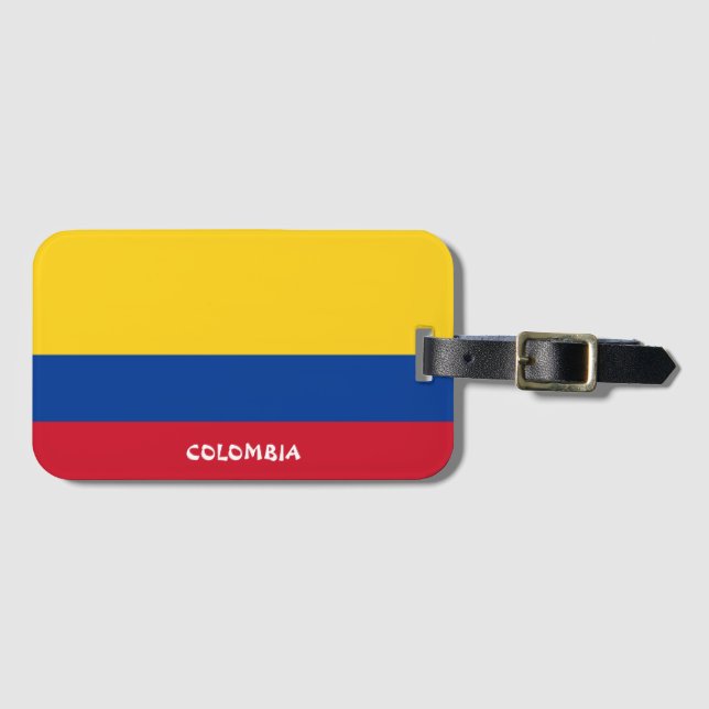 Kolumbien National Flag Patriotic Gepäckanhänger (Vorderseite (Horizontal))
