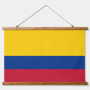 Kolumbien National Flag Patriotic kolumbianische D Wandteppich Mit Holzrahmen